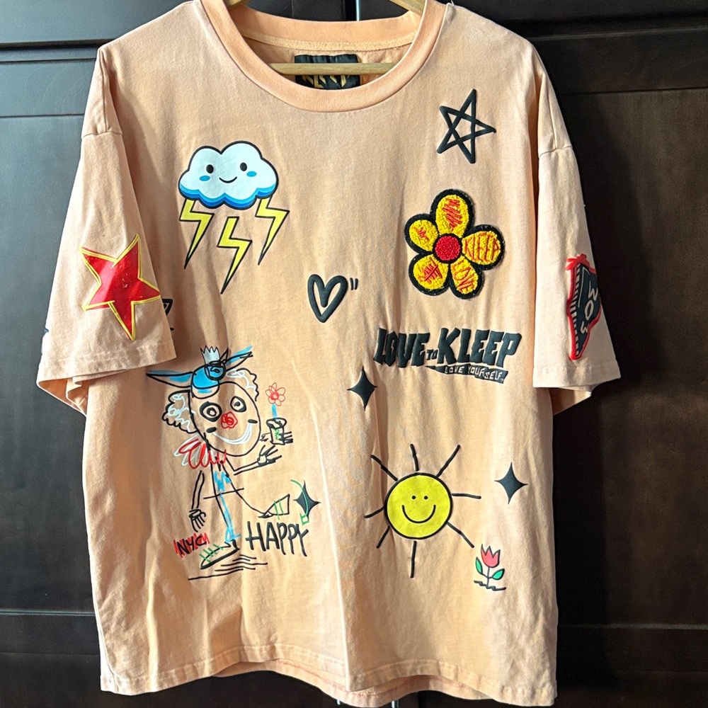 Kleep Graphic T-Shirt Peach